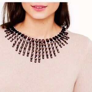 J. Crew Light Pink Sweater with Embellished Neckline